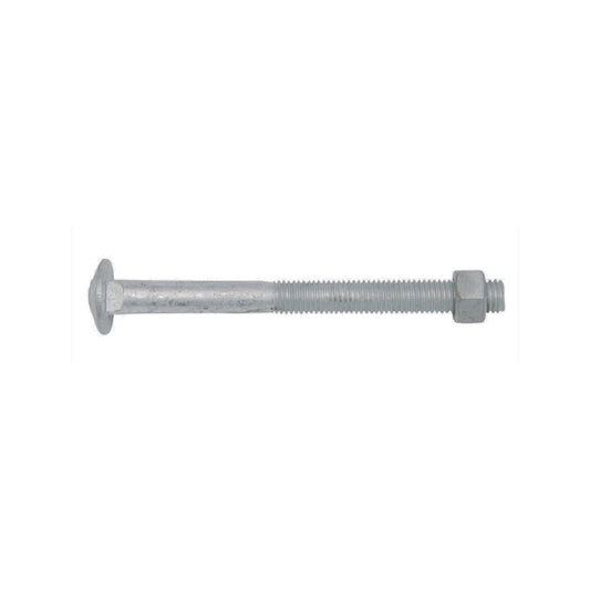 M10 x 100mm Cup Head Bolt & Nut Galvanised