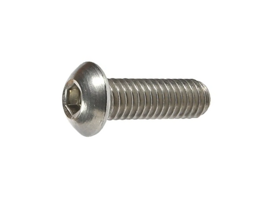 M6 x 30mm Button Socket Screw 304 Stainless Steel