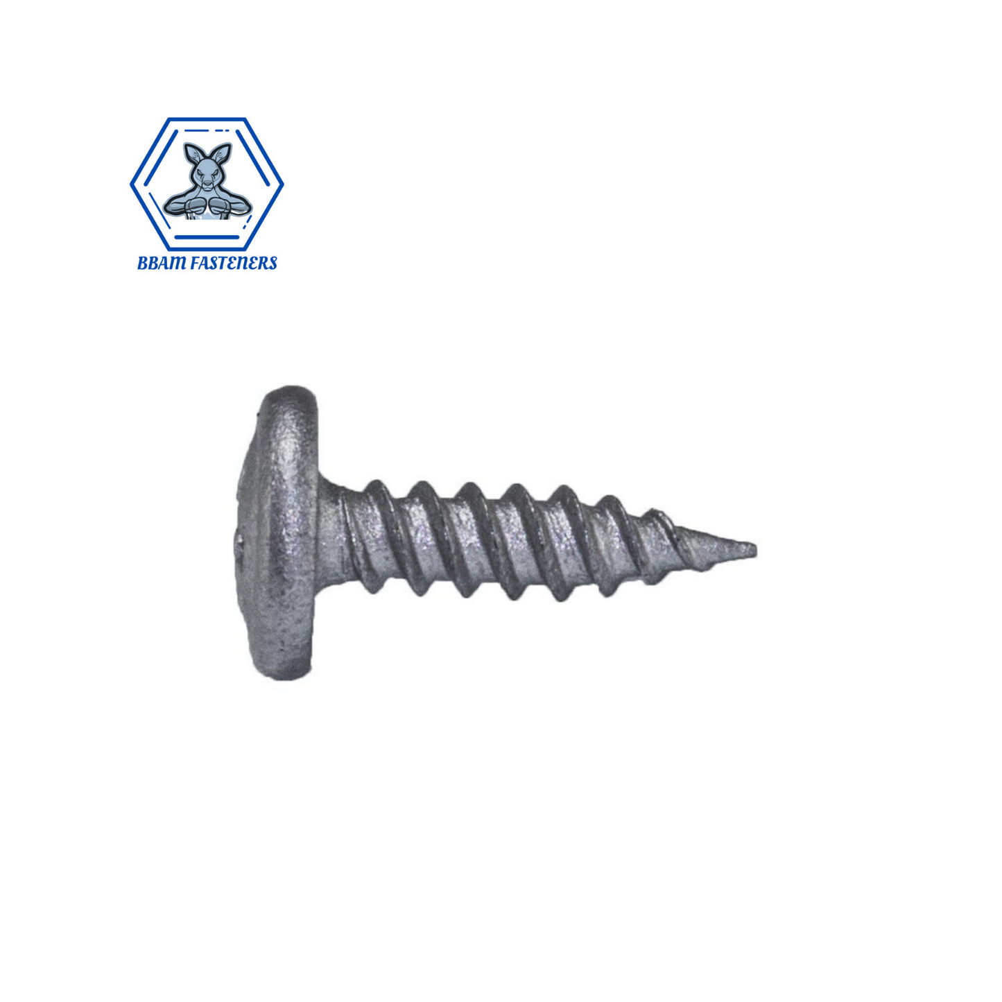 8G x 20mm Button Wafer Needle Point Screws Galvanised