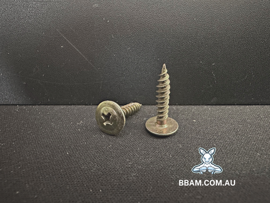 8G x 16mm Button Head Needle Point Screw Zinc Plated