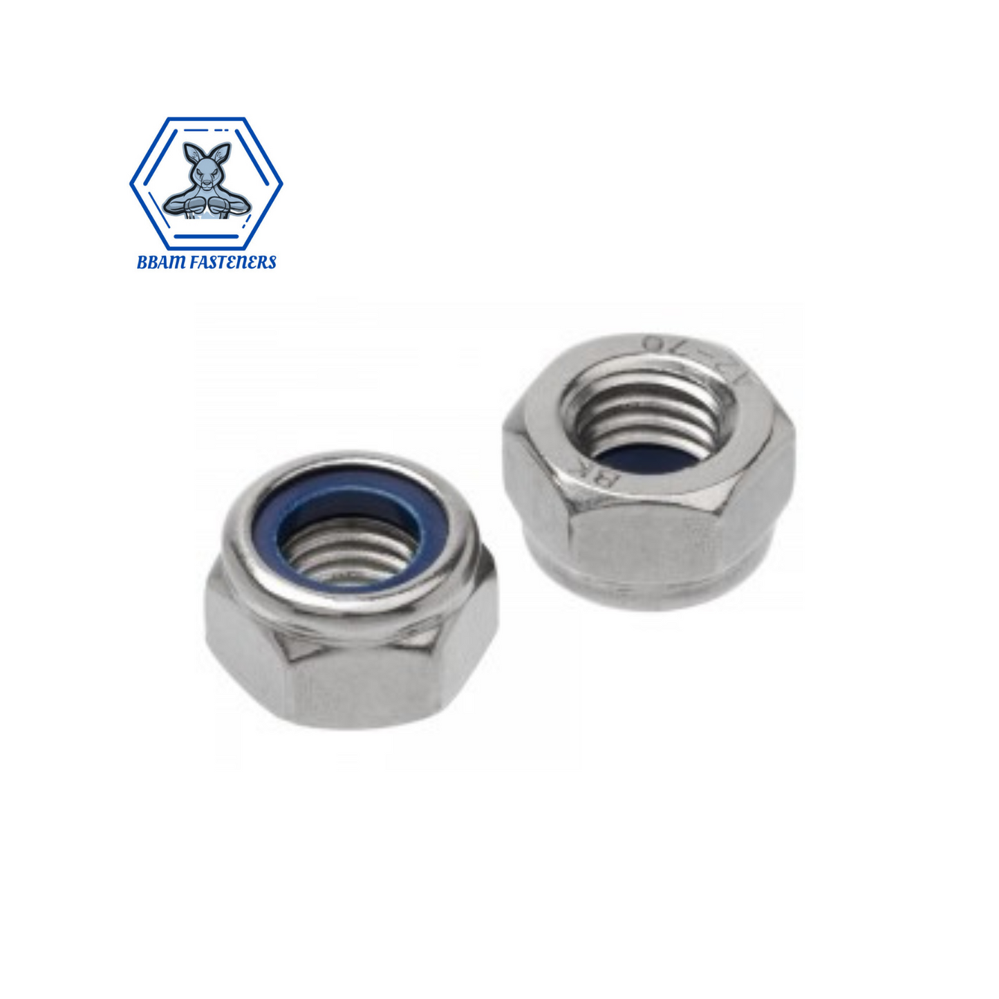 M16 Nyloc Nut 316 Stainless Steel