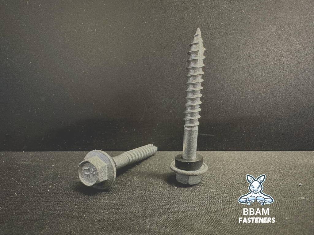10g x 30mm Hex Head Timber Screw with Washer Galvanised