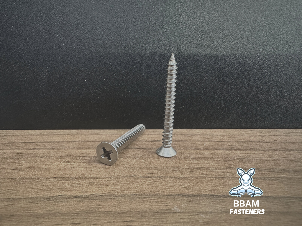 6G x 19mm Csk Phillips Self Tapping Screw Gr 316 SS