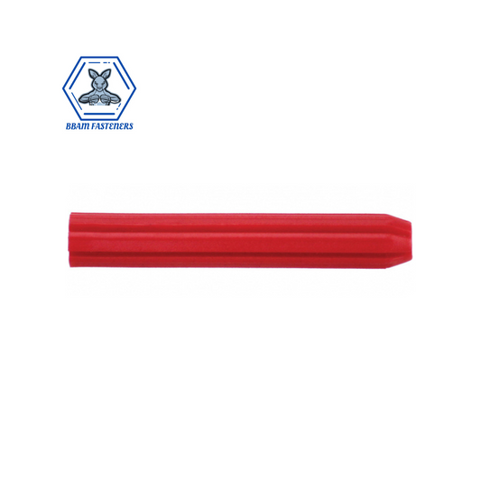 6mm x 35 mm Red Plastic Wall Plugs