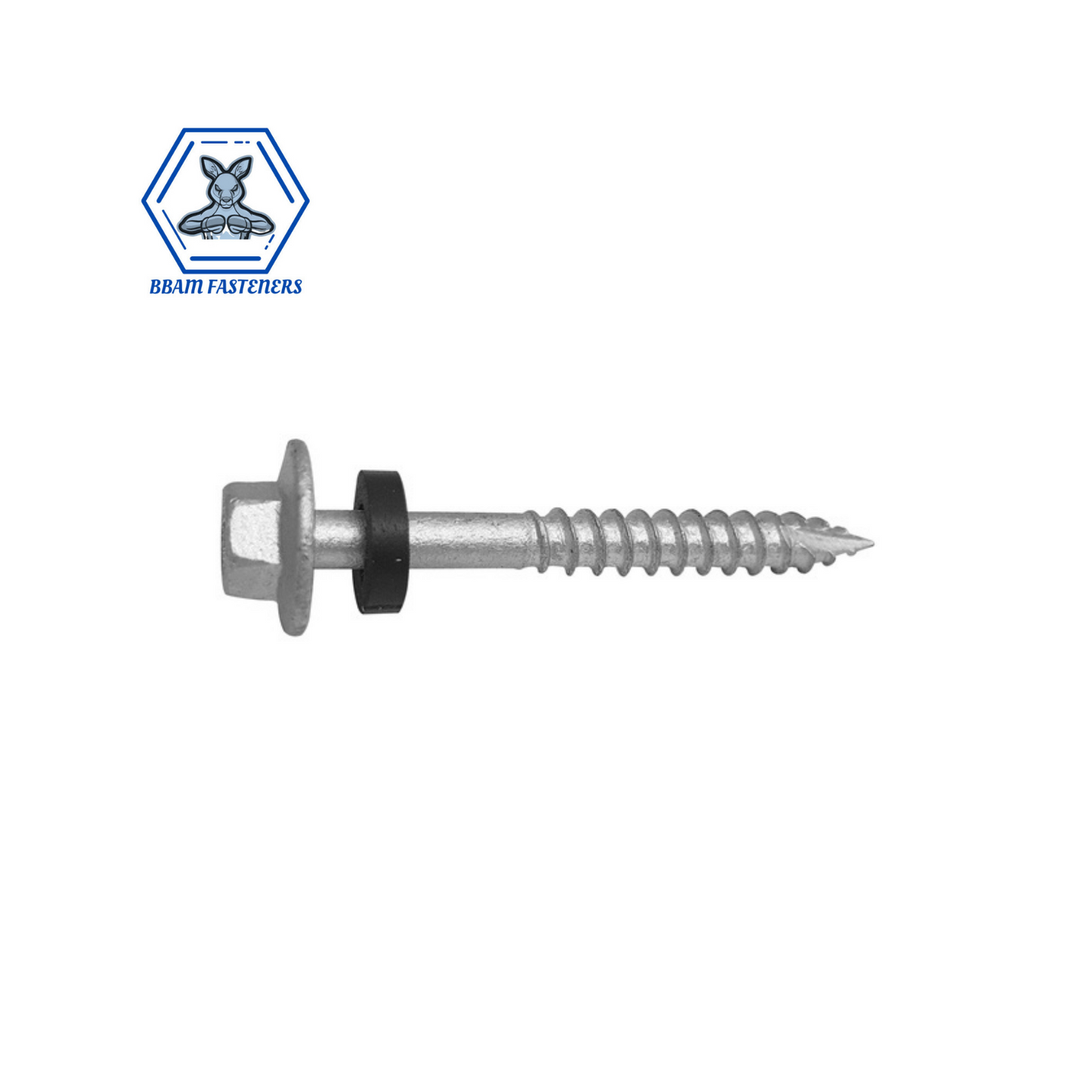 12g x 25mm Hex Head Timber Screw with Washer Galvanised